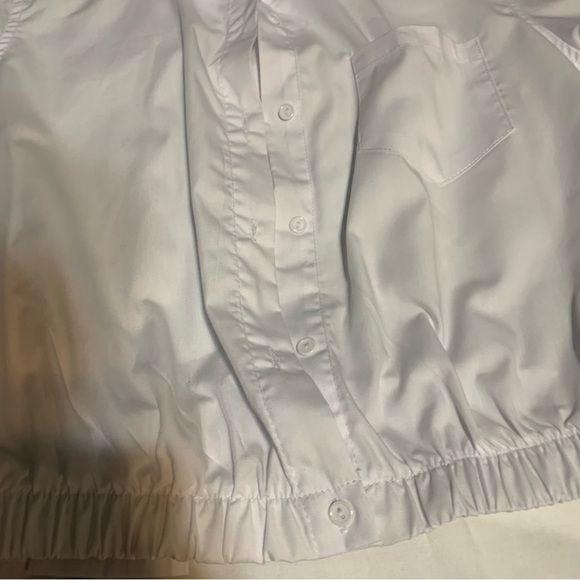 Charlotte Russe White Cropped Bomber Jacket Top. Size M. NWOT - Picture 3 of 11